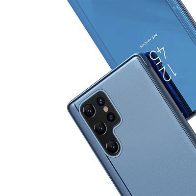 5. Etui Clear View Case do Samsung S24 Ultra z klapką - niebieskie