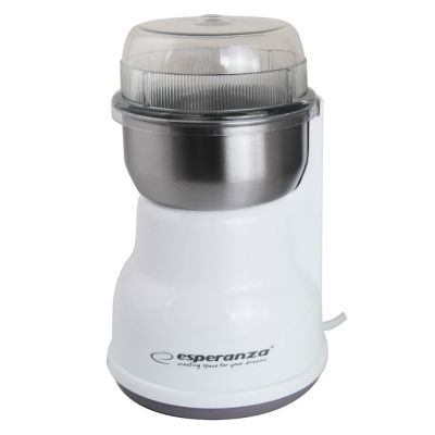 9. Młynek do kawy Esperanza Lungo EKC002W (160W; udarowy; kolor biały)
