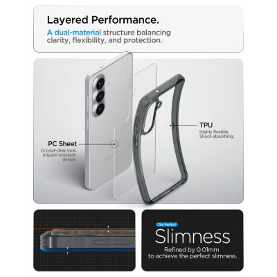 7. Etui Spigen Ultra Hybrid na Samsung Galaxy S26+ - półprzezroczyste
