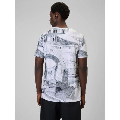 2. T-shirt regular z nadrukiem męski 4F 4FRSS26TTSHM3641-97A