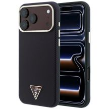 Etui Guess Kevlar Triangle Logo MagSafe na iPhone 17 Pro Max / 18 Pro Max - burgundowe