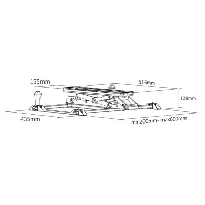 17. MACLEAN UCHWYT DO TV ELEKTRYCZNY SUFITOWY 32"-70" 35KG MC-880T