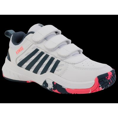 2. Sneakersy K-swiss COURTEXPRESS2STRAP WHITE/STARGAZER/NEON BLAZE-M (54495-129-M)