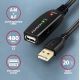 3. Kabel Axagon ADR-220 USB 2.0 A-M -> A-F active extension/repeater cable 20m Czarny