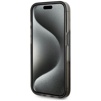 5. Etui Karl Lagerfeld Liquide Glitter Monogram Gradient na iPhone 15 Pro Max - czarne