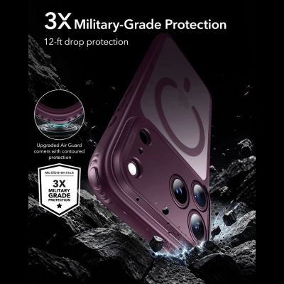 3. Etui ESR Classic Hybrid MagSafe na iPhone 18 Pro Max / 17 Pro Max - dark cherry
