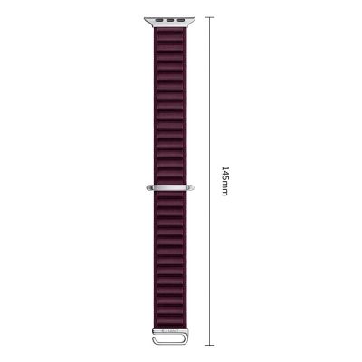 3. Pasek Tech-Protect Nylon Pro na Apple Watch 44 / 45 / 46 / 49 mm - burgundowy
