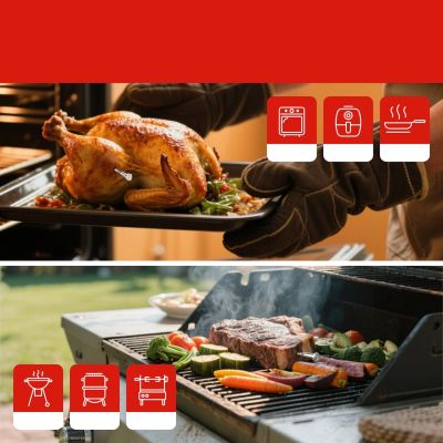 5. Termometr kuchenny Meatmeet X Pro z aplikacją Bluetooth/WiFi do grilla piekarnika wędzarni - czarny