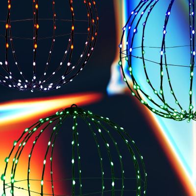 2. KULA DEKORACYJNA WISZĄCA 168LED RGB 40CM