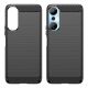 8. Carbon Case etui do Infinix Hot 20 elastyczny silikonowy karbonowy pokrowiec czarne