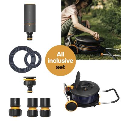 5. Fiskars Bęben z wężem  1071670 30m