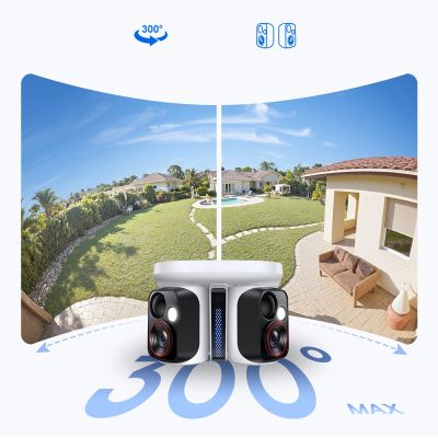 8. Kamera zewnętrzna Baseus Security X1 Pro Dual Camera 3K - biała