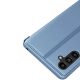 7. Clear View Case etui do Samsung Galaxy A14 pokrowiec z klapką niebieskie