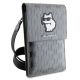 3. Torebka Karl Lagerfeld Saffiano Monogram Choupette - srebrna