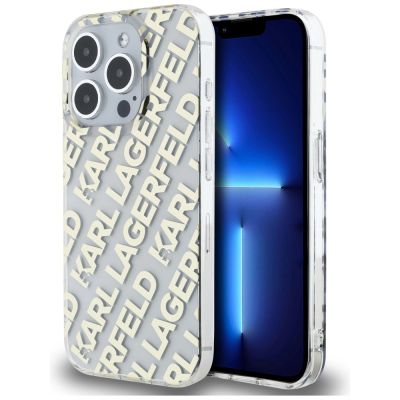 Etui Karl Lagerfeld IML Fullover Logo na iPhone 15 Pro - złote