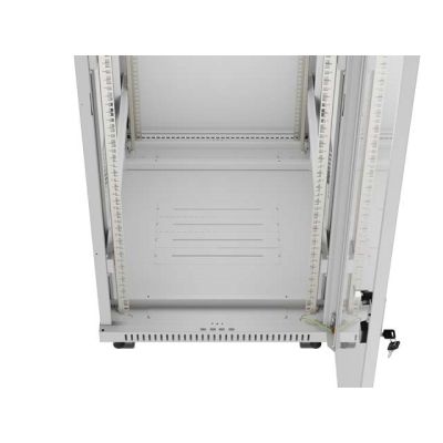 25. LANBERG SZAFA INSTALACYJNA RACK STOJĄCA 19" 32U 600X800 SZARA DRZWI PRZESZKLONE LCD (FLAT PACK) V2