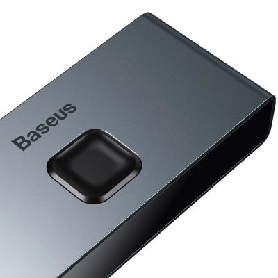 6. Baseus dwukierunkowy przełącznik rozdzielacz splitter switcher HDMI - 2x HDMI 4K / 30 Hz szary (CAHUB-BC0G)