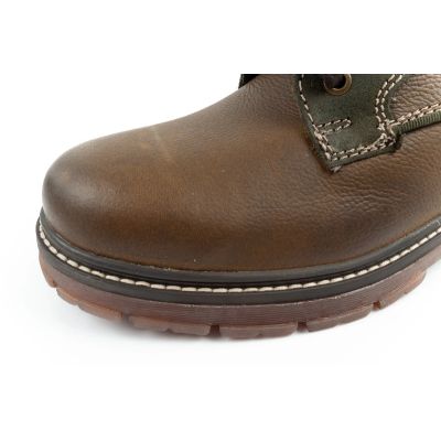 6. Wrangler Allan Mid buty męskie sztyblety trzewiki eleganckie skórzane zielone brązowe