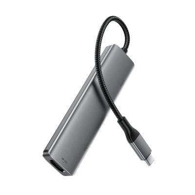 3. Hub USB Acefast J16 stacja dokująca USB-C 5w1 HDMI 4K 60Hz PD90W - szara