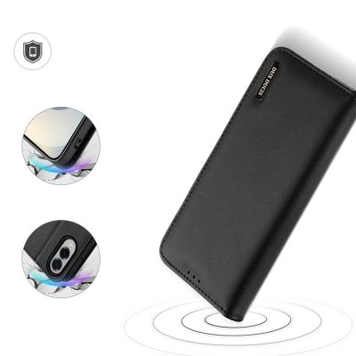 5. Etui Dux Ducis Hivo na Samsung Galaxy S25 Edge z klapką i ochroną RFID - czarne