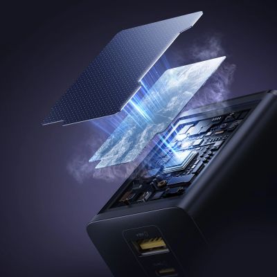6. Ładowarka sieciowa Baseus EnerFill FE11 100W 2 x USB-C + USB-A - czarna