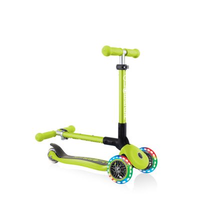 15. Hulajnoga 3-kołowa Globber Foldable Lights Lime Green Jr 437-106