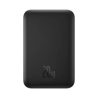 2. Powerbank Baseus Magnetic Mini Air 6000mAh 20W z ładowaniem indukcyjnym z kablem Baseus Simple USB-C (20V/3A) 30cm - czarny