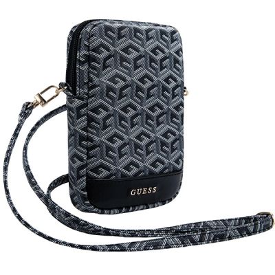 3. Torebka Guess Zip GCube Bottom Stripe na telefon - czarna