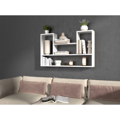 4. Regał wiszący BILBAO 4P 100x16xH60 biel