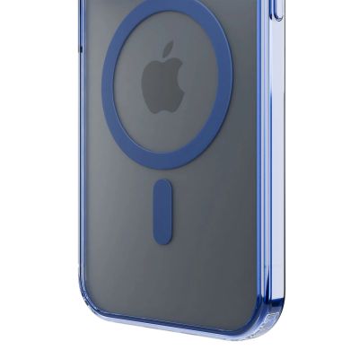 24. Etui 3mk Frosty MagCase Blue na Apple iPhone 14 Plus - przezroczyste