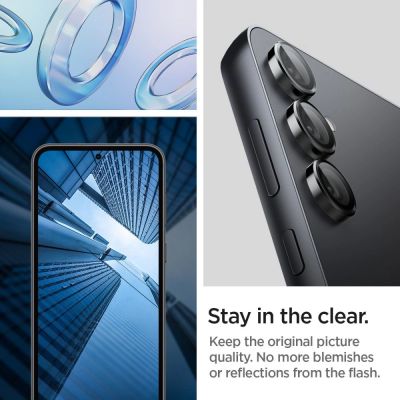 10. Osłona aparatu Spigen Glas.tR EZ Fit Optik Camera Protector na Samsung Galaxy S23 FE - czarna 2 szt.