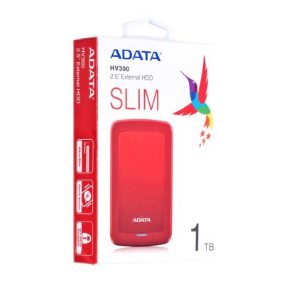 6. Dysk zewnętrzny HDD ADATA HV300 (1TB; 2.5"; USB 3.2; czerwony)