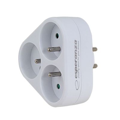3. ESPERANZA ROZGAŁĘŹNIK ELEKTRYCZNY 3 GNIAZDA BIAŁY ELK303W