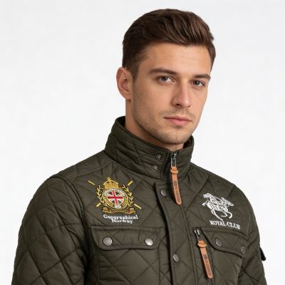 5. Kurtka męska Geographical Norway BELIFICIO  MEN 001 KAKI (WY4492H/GN-KAKI)