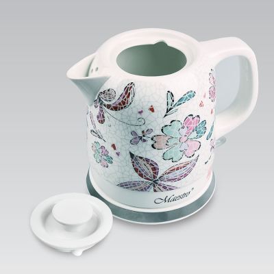 3. Czajnik elektryczny ceramiczny 1,5L 1500W MR-068-FLOWERS  MAESTRO