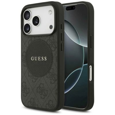 9. Etui Guess 4G Circle Classic Logo MagSafe na iPhone 17 Pro - czarne