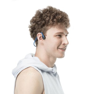 5. Słuchawki bezprzewodowe kostne Shokz OpenMove USB-C niebieskie