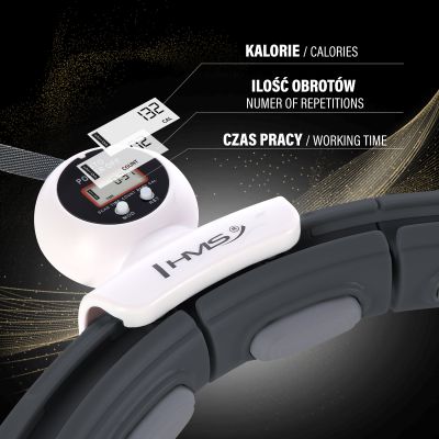 11. HHM15 HULA HOP BLACK Z MAGNESEM I OBCIĄŻNIKIEM + LICZNIK HMS