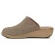 3. Skórzane klapki na koturnie taupe Filippo DK7567