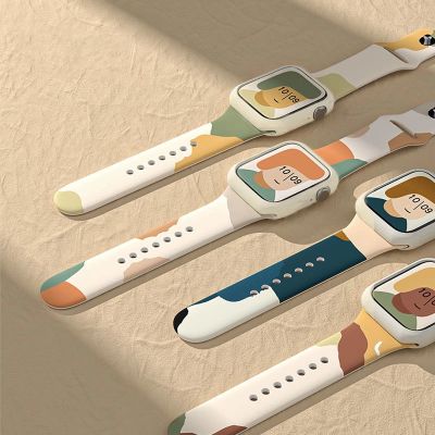 7. Silikonowy pasek Strap Moro bransoletka do zegarka opaska do Apple Watch 42 / 44 / 45 / 49 mm - wzór 1