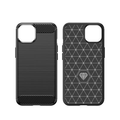 14. Carbon Case etui iPhone 14 elastyczny żelowy pokrowiec na tył plecki niebieski