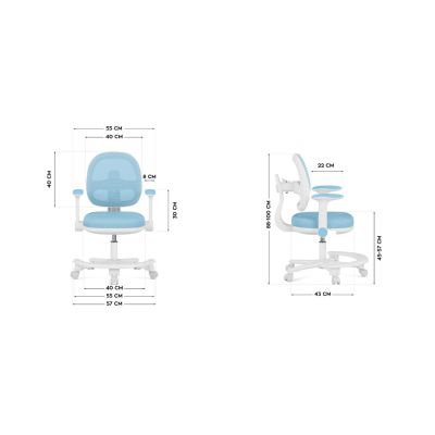8. Fotel obrotowy Junior 3.6 Blue