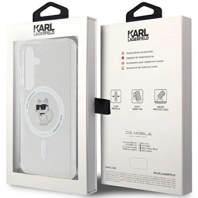 8. Etui Karl Lagerfeld IML Choupette MagSafe na Samsung Galaxy S24 - przezroczyste