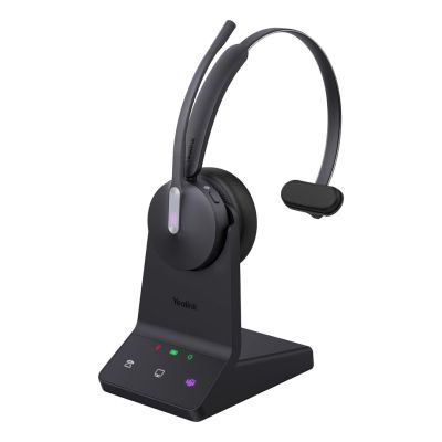Yealink WH64 Workstation Mono Zestaw słuchawkowy Przewodowy i Bezprzewodowy Opaska na głowę Biuro/centrum telefoniczne USB Type-C Bluetooth Podstawka do ładowania Czarny