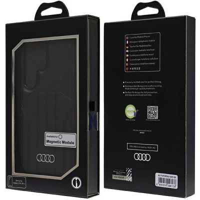 7. Etui Audi Synthetic Leather MagSafe na Samsung Galaxy S24 Ultra - czarne