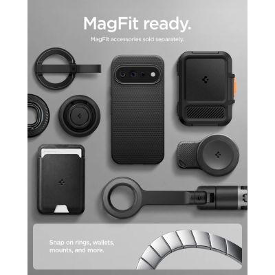 11. Etui Spigen Liquid Air Mag MagSafe na Google Pixel 11 Pro XL - czarne matowe