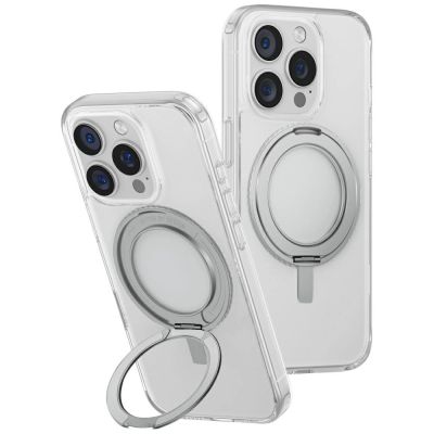 Etui UNIQ Swivix 360 Rotating Kickstand na iPhone 16 Pro - przezroczyste