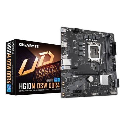 3. Płyta główna Gigabyte H610M D3W DDR4, Intel H610, LGA1700, 2xDDR4, mATX