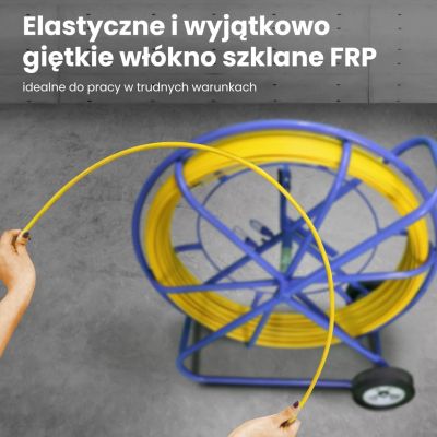 13. Extralink Pilot do przeciągania kabli Pilot 8mm 150m włókno szklane FRP, śr. 8mm, dł. 150m, żółty