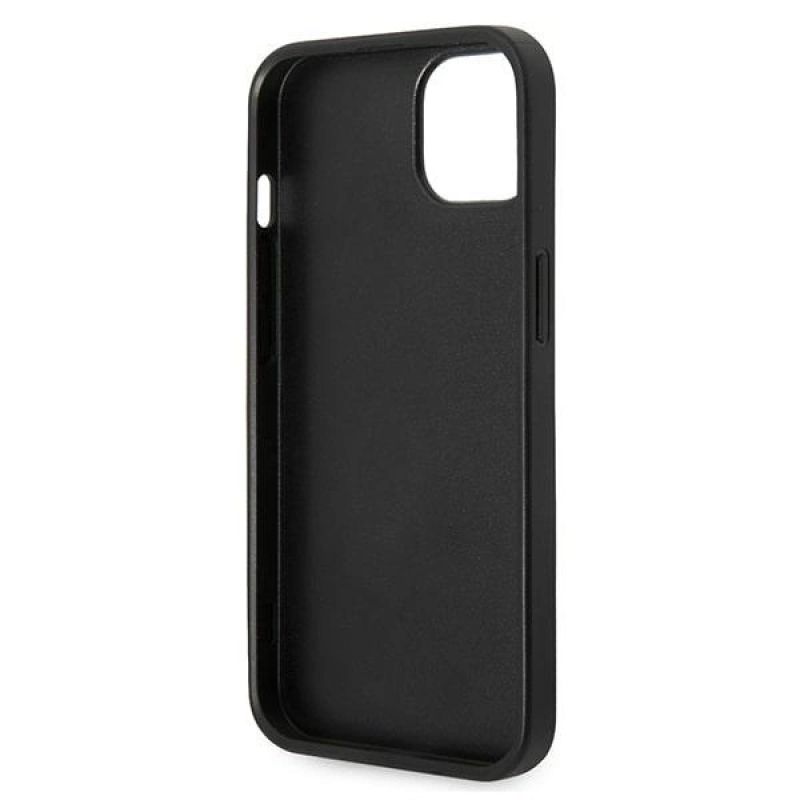 7. Etui Karl Lagerfeld Glitter Plaque Logo na iPhone 14 Plus - srebrne